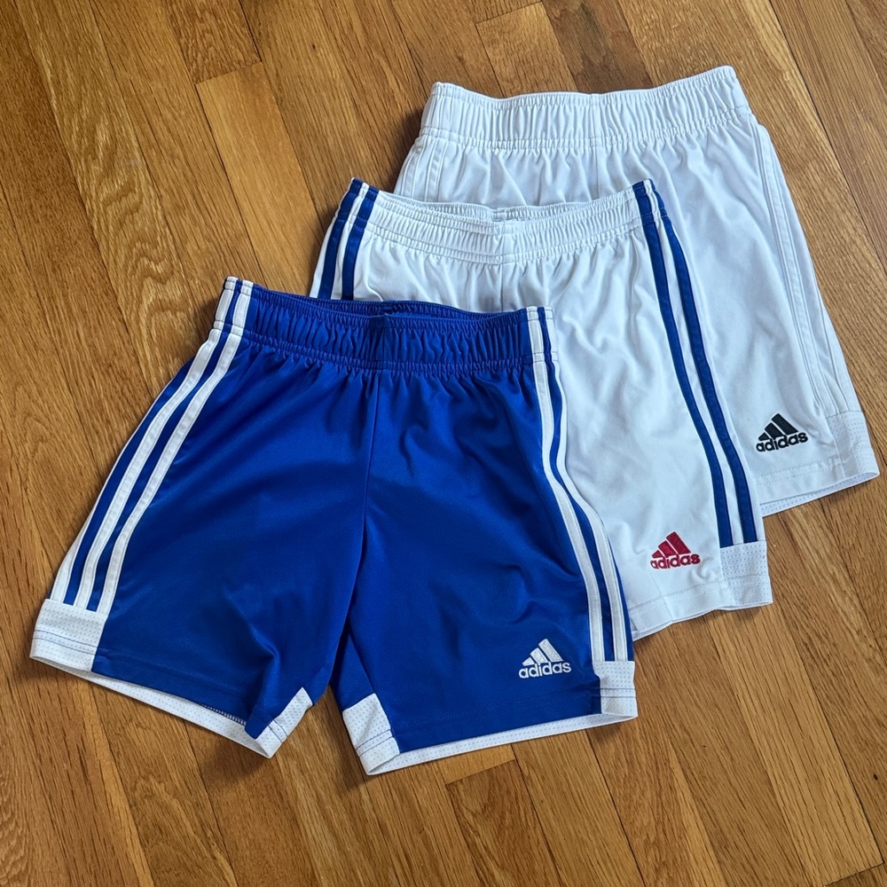 Adidas Kids' Blue and White Shorts - Set of 3